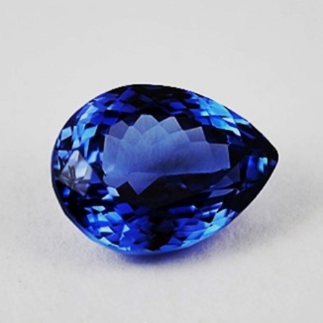Tansanit, Tropfen facettiert (3,21 ct.) aus Tansania (Merelani Hills) Tansanit, Tropfen facettiert (3,21 ct.) aus Tansania (Merelani Hills)