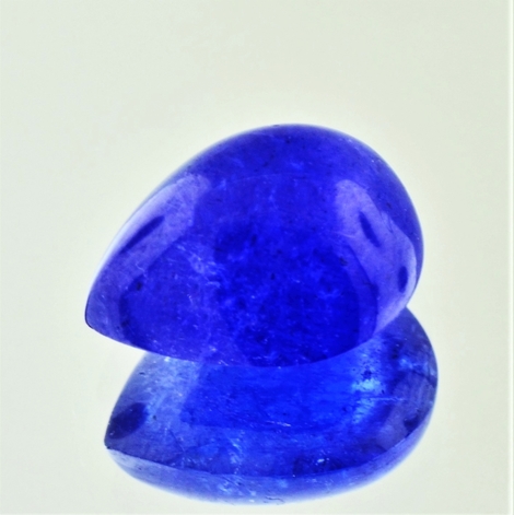 Tansanit, Tropfen Cabochon (11,30 ct.) aus Tansania (Merelani Hills) Tansanit, Tropfen Cabochon (11,30 ct.) aus Tansania (Merelani Hills)
