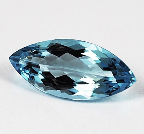 Aquamarin, Navette facettiert (9,24 ct.) aus Brasilien (Espirito Santo) Aquamarin, Navette facettiert (9,24 ct.) aus Brasilien (Espirito Santo)