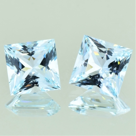 Aquamarine Pair princess 9.36 ct Aquamarine Pair princess 9.36 ct