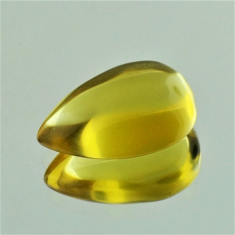Lemonquarz, Tropfen Cabochon (16,18 ct.) aus Brasilien (Rio Grande do Sul) Lemonquarz, Tropfen Cabochon (16,18 ct.) aus Brasilien (Rio Grande do Sul)
