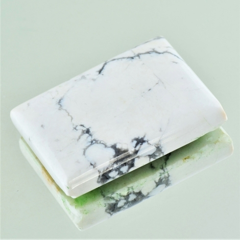 Howlite rectangle cabochon 80.04 ct