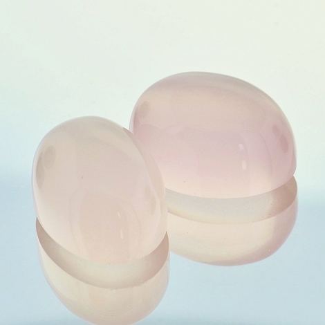 Rosenquarz Duo Cabochon oval 37,14 ct Rosenquarz Duo Cabochon oval 37,14 ct