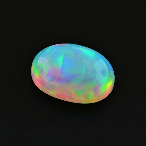 Edelopal, Oval Cabochon (4,18 ct.) aus Äthiopien (Welo) Edelopal, Oval Cabochon (4,18 ct.) aus Äthiopien (Welo)