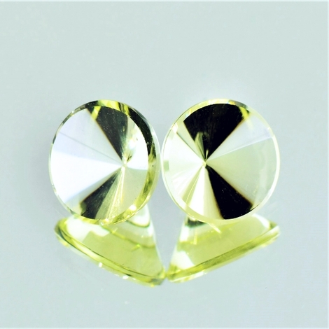 Lemonquarz Duo, Rund Spiegelschliff (6,07 ct.) aus Brasilien Lemonquarz Duo, Rund Spiegelschliff (6,07 ct.) aus Brasilien