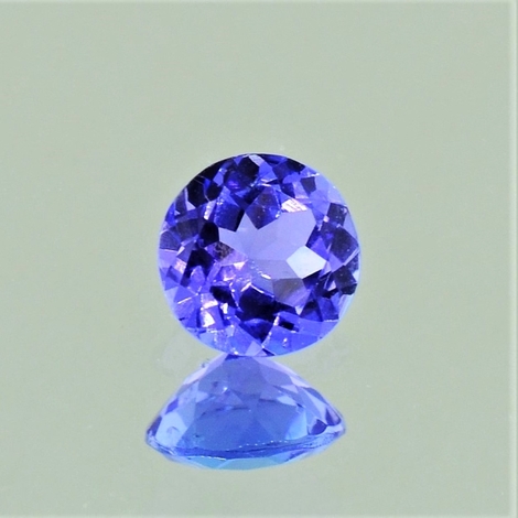 Tansanit, Rund facettiert (0,60 ct.) aus Tansania (Merelani Hills) Tansanit, Rund facettiert (0,60 ct.) aus Tansania (Merelani Hills)