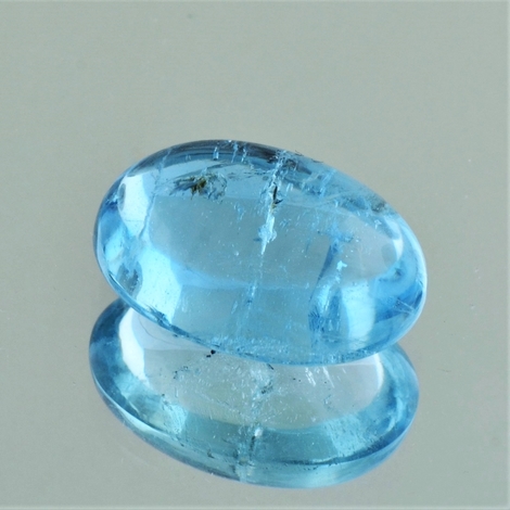 Aquamarin, Oval Cabochon (16,35 ct.) aus Mosambik Aquamarin, Oval Cabochon (16,35 ct.) aus Mosambik