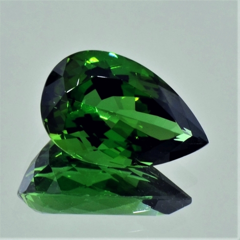 Verdelith Turmalin Tropfen grün 10,49 ct