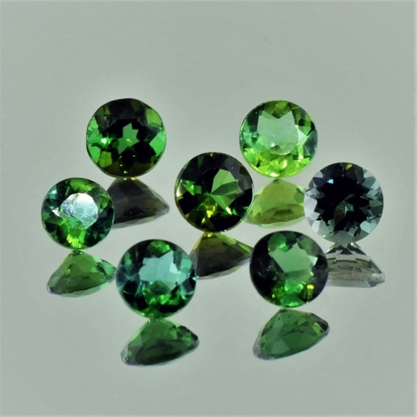 Verdelith Lot, Rund facettiert (4,43 ct.) aus Brasilien Verdelith Lot, Rund facettiert (4,43 ct.) aus Brasilien