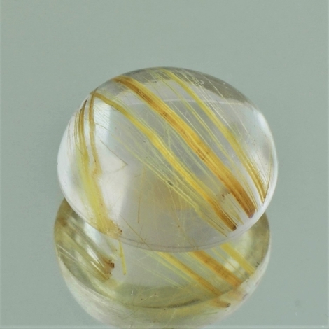 Rutilquarz, Rund Cabochon (10,01 ct.) aus Brasilien Rutilquarz, Rund Cabochon (10,01 ct.) aus Brasilien