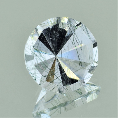 Einschlussquarz, Design-Rund facettiert (21,87 ct.) aus Brasilien Einschlussquarz, Design-Rund facettiert (21,87 ct.) aus Brasilien