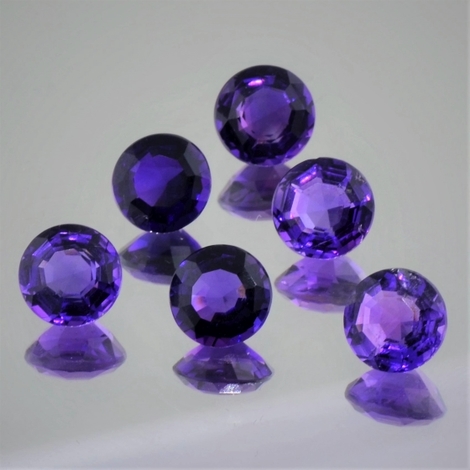 Amethyst Lot, Rund facettiert (6,92 ct.) aus Afrika Amethyst Lot, Rund facettiert (6,92 ct.) aus Afrika