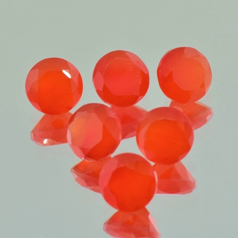 Karneol Lot, Rund facettiert (11,99 ct.) aus Brasilien Karneol Lot, Rund facettiert (11,99 ct.) aus Brasilien