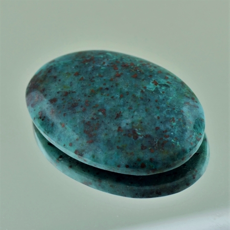 Chrysokoll, Oval Cabochon (38,51 ct.) aus Peru (Lilly Mine) Chrysokoll, Oval Cabochon (38,51 ct.) aus Peru (Lilly Mine)