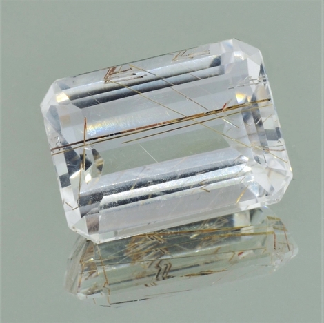 Rutilquarz, Achteck facettiert (21,08 ct.) aus Brasilien (Bahia) Rutilquarz, Achteck facettiert (21,08 ct.) aus Brasilien (Bahia)