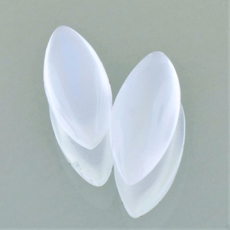 Mondstein Duo Cabochon Navette weiss 3,62 ct Mondstein Duo Cabochon Navette weiss 3,62 ct
