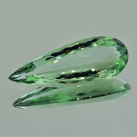 Prasiolith, Tropfen facettiert (23,58 ct.) aus Brasilien (Rio Grande do Sul) Prasiolith, Tropfen facettiert (23,58 ct.) aus Brasilien (Rio Grande do Sul)