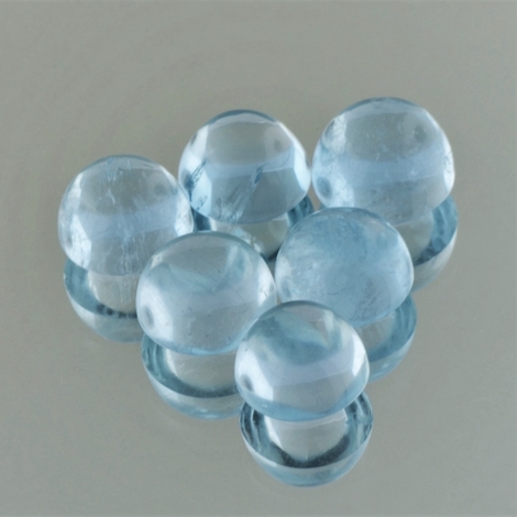 Aquamarin Lot, Rund Cabochon (22,70 ct.) aus Brasilien Aquamarin Lot, Rund Cabochon (22,70 ct.) aus Brasilien