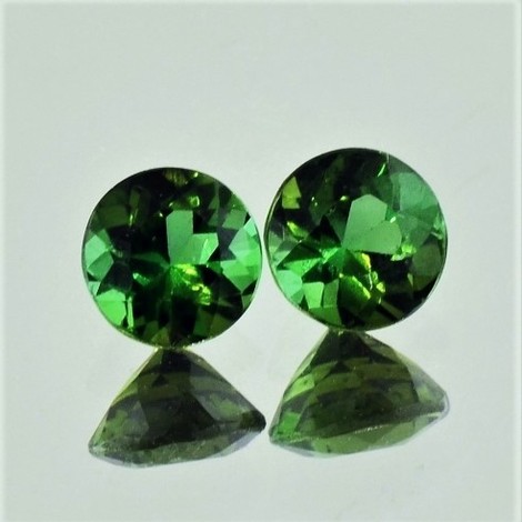 Verdelith Duo, Rund facettiert (1,45 ct.) aus Brasilien Verdelith Duo, Rund facettiert (1,45 ct.) aus Brasilien