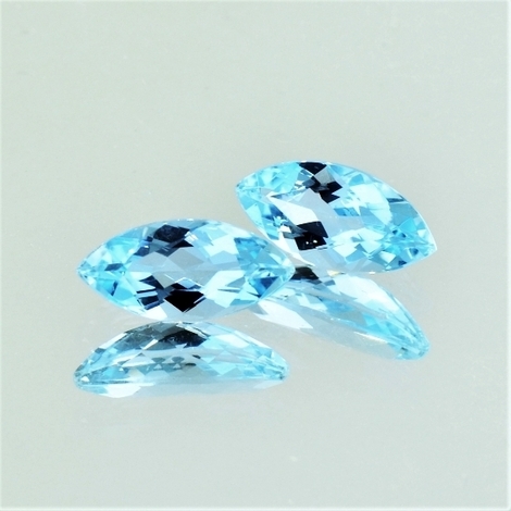 Aquamarin Duo, Navette facettiert (3,14 ct.) aus Brasilien Aquamarin Duo, Navette facettiert (3,14 ct.) aus Brasilien
