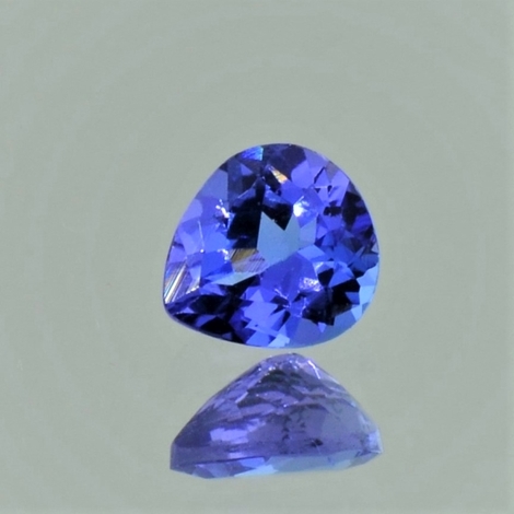 Tansanit, Tropfen facettiert (0,72 ct.) aus Tansania (Merelani Hills) Tansanit, Tropfen facettiert (0,72 ct.) aus Tansania (Merelani Hills)