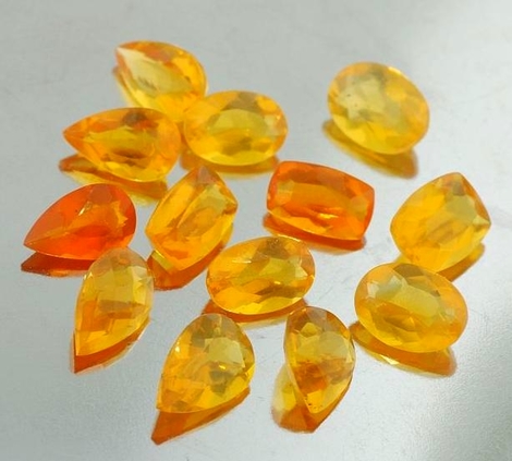 Feueropal Lot facettiert 14,47 ct Feueropal Lot facettiert 14,47 ct