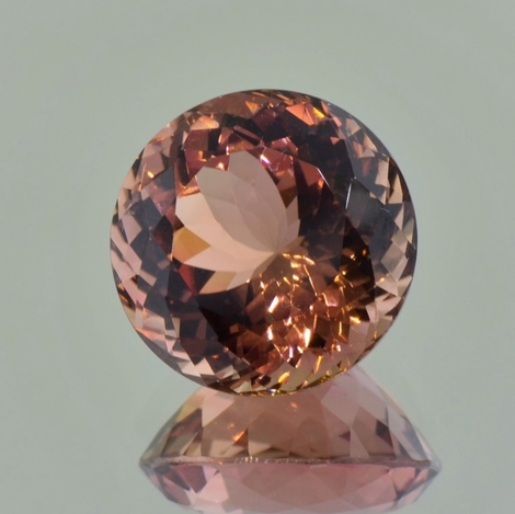 Tourmaline round brownish 14.44 ct