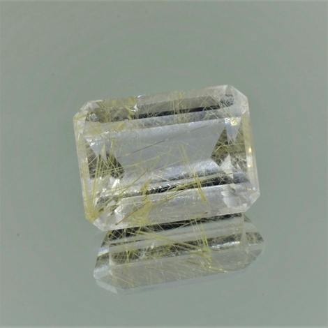 Rutilquarz, Achteck facettiert (11,99 ct.) aus Brasilien Rutilquarz, Achteck facettiert (11,99 ct.) aus Brasilien