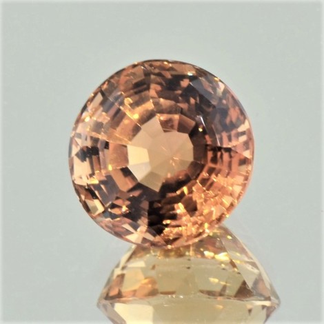 Tourmaline round brownish yellow 12.31 ct