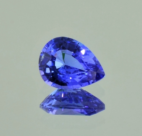 Tansanit, Tropfen facettiert (1,93 ct.) aus Tansania (Merelani Hills) Tansanit, Tropfen facettiert (1,93 ct.) aus Tansania (Merelani Hills)