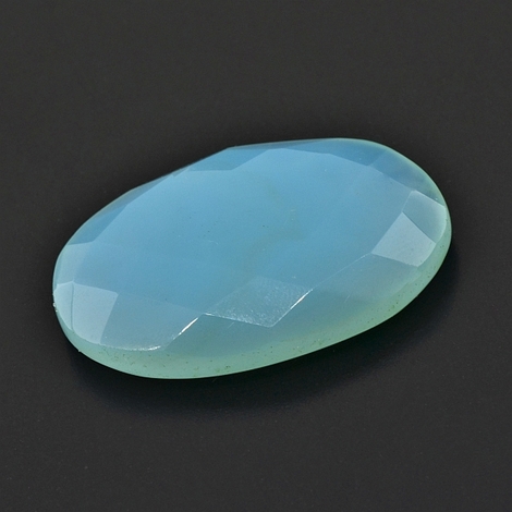 Chalcedon Oval-Schachbrettschliff hellblau 33,40 ct Chalcedon Oval-Schachbrettschliff hellblau 33,40 ct