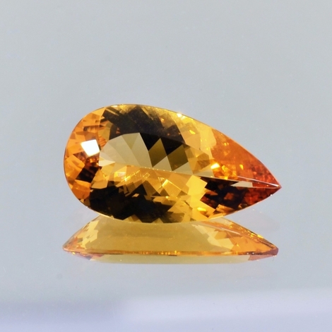 Imperial-Topas pear yellow orange 5.66 ct