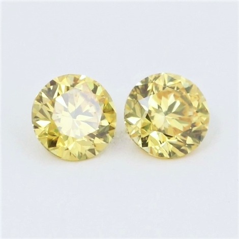 Fancy Diamond Pair Brillanten intense yellow 0.48 ct