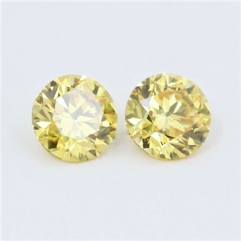Farbdiamant Duo Brillanten intensives Gelb 0,48 ct Farbdiamant Duo Brillanten intensives Gelb 0,48 ct