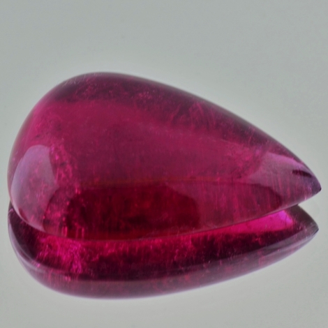 Rubellite Tourmaline cabochon pear purple red 73.38 ct