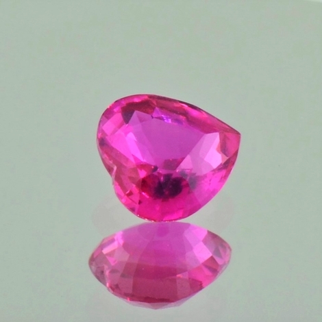 Ruby heart pinkish red unheated 1.09 ct
