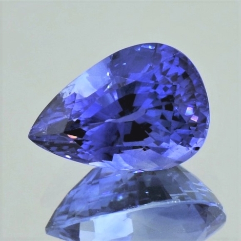 Sapphire pear blue 6.82 ct