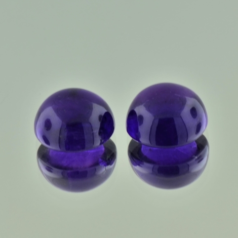 Amethyst Duo Cabochons rund violett 19,38 ct Amethyst Duo Cabochons rund violett 19,38 ct