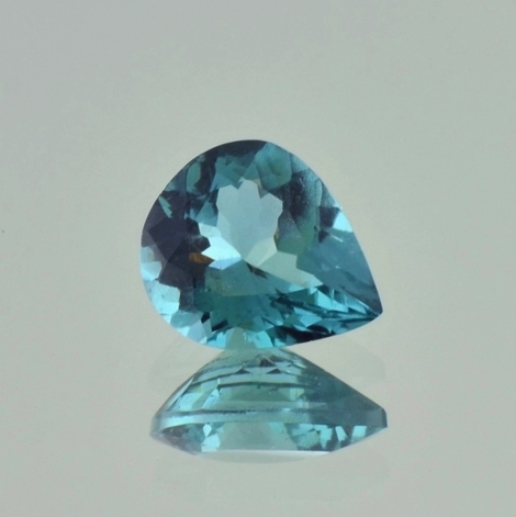 Indigolith Turmalin Tropfen grünlich blau 2,17 ct Indigolith Turmalin Tropfen grünlich blau 2,17 ct