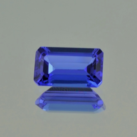 Tansanit octagon blau 3,98 ct