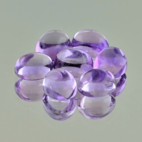 Amethyst Lot Cabochons oval zartlila 33,71 ct Amethyst Lot Cabochons oval zartlila 33,71 ct