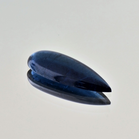 Indicolite Tourmaline pear cabochon dark blue 8.13 ct