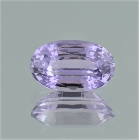 Saphir oval ungebrannt helles Lila 6,54 ct