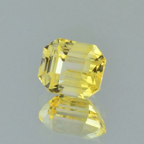 Sapphire octagon yellow untreated 4.06 ct