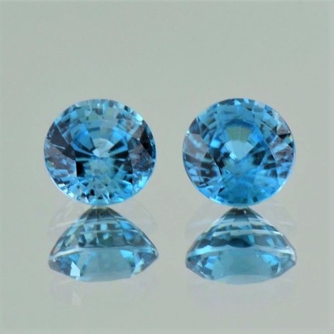 Zirkon Duo, Rund facettiert (5,18 ct.) aus Kambodscha (Ratanakiri) Zirkon Duo, Rund facettiert (5,18 ct.) aus Kambodscha (Ratanakiri)