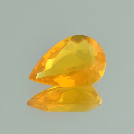 Fire Opal pear orange yellow 4.91 ct