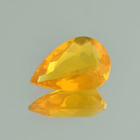 Feueropal Tropfen orangegelb 4,91 ct