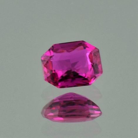 Ruby octagon pinkish red unheated 1.28 ct
