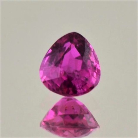 Ruby pear pinkish red unheated 1.56 ct.