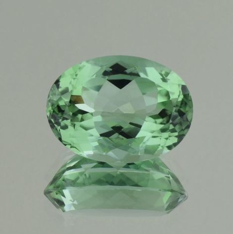 Tourmaline oval bluish green (light tone) 16.38 ct